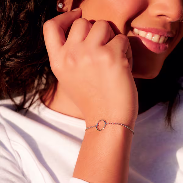 Circle loop, Everyday Bracelet (Rose, Yellow or White) - Image 12