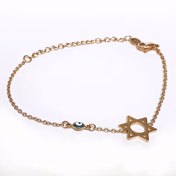David's Star, Everyday Bracelet (Rose, Yellow or White) - Image 8