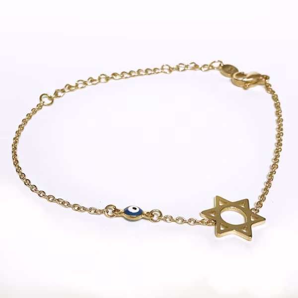 David's Star, Everyday Bracelet (Rose, Yellow or White) - Image 5
