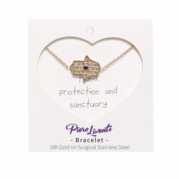 Hamsa Protective Hand, Everyday Bracelet (Rose or White) - Image 3