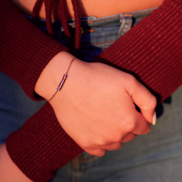 American Flag Crystal, Everyday Bracelet (Rose or White) - Image 8