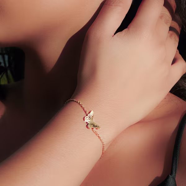 Butterfly, Everyday Bracelet (Rose or Yellow) - Image 4