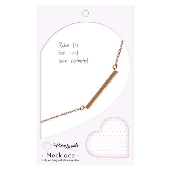 Simple Bar, Everyday Necklace (Rose or White) - Image 8