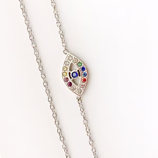 Protective Eye, Everyday Necklace (Rose or White) - Image 8