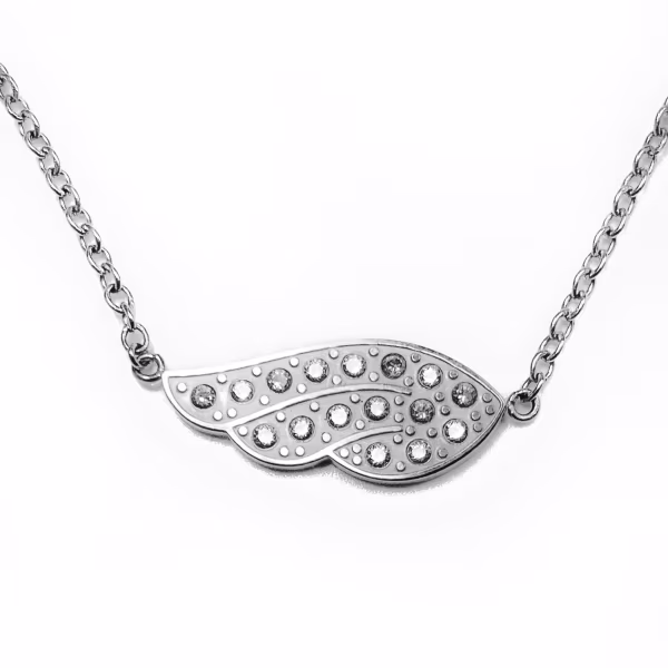 Side Wings, Everyday Necklace (Rose or White) - Image 7