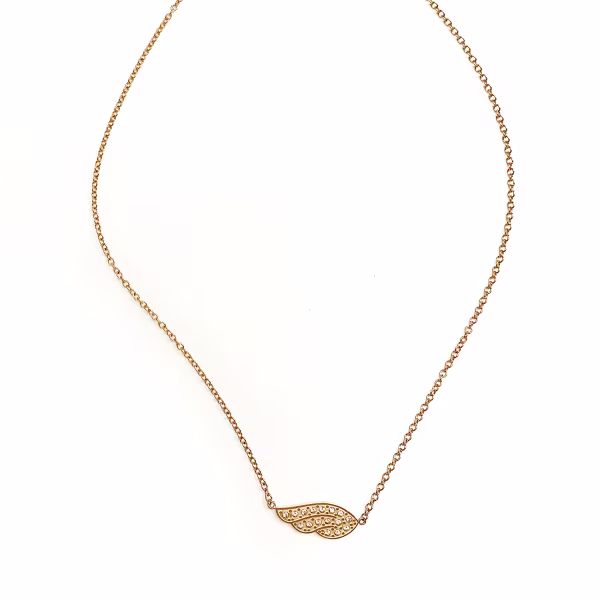 Side Wings, Everyday Necklace (Rose or White) - Image 3