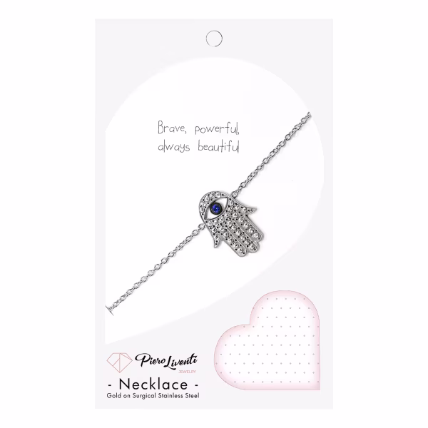 Hand Sideways, Everyday Necklace (Rose or White) - Image 4