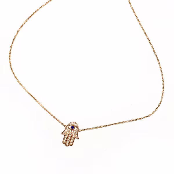 Hand Sideways, Everyday Necklace (Rose or White) - Image 9