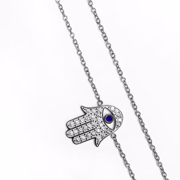 Hand Sideways, Everyday Necklace (Rose or White) - Image 2