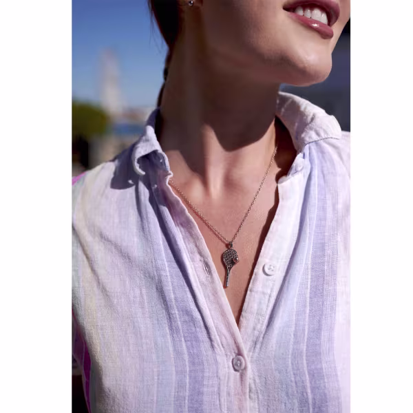 Tennis, Everyday Necklace (Rose or White) - Image 6