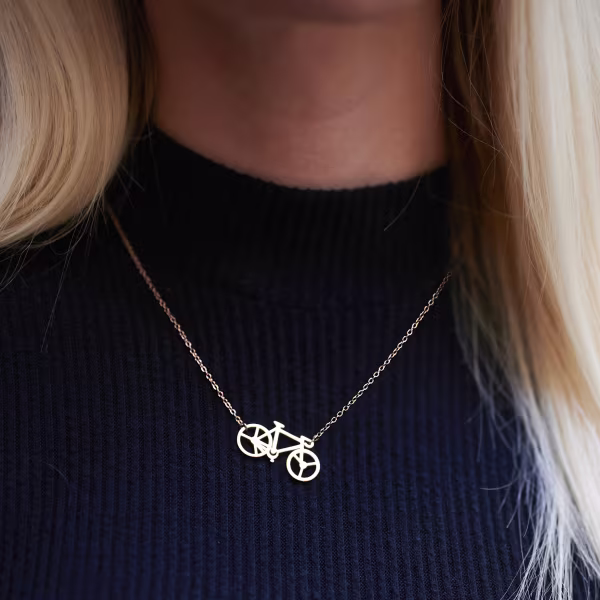 Bicycle, Everyday Necklace (Rose or White) - Image 6