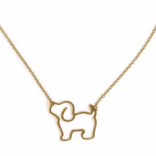 Puppy, Everyday Necklace (Yellow or White) - Image 2