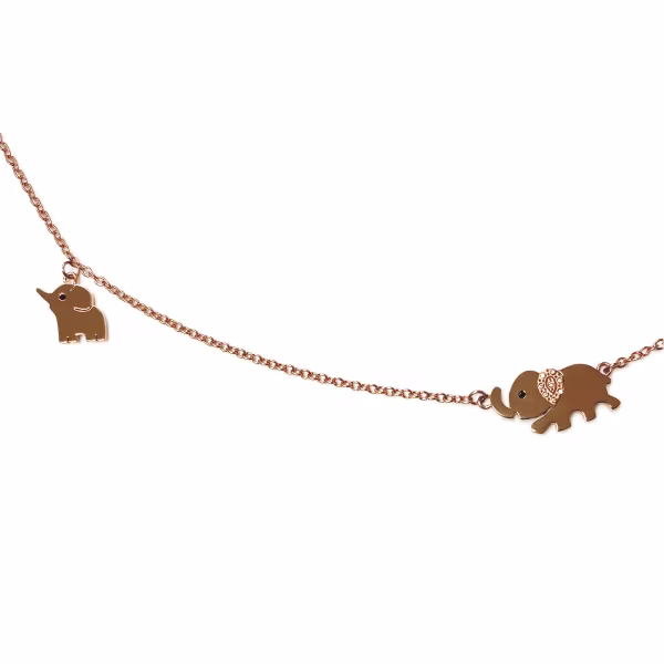 Elephants, Everyday Necklace (Rose or White) - Image 6