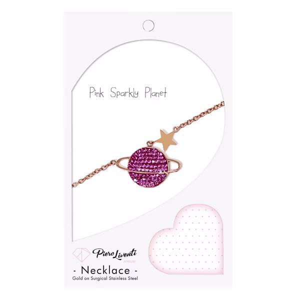 Pink Planet, Everyday Necklace (Rose or White) - Image 10