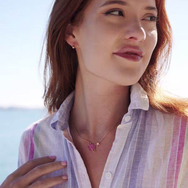 Pink Planet, Everyday Necklace (Rose or White) - Image 11