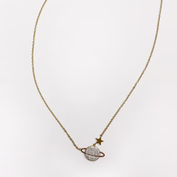 Shiny Planet, Everyday Necklace (Yellow) - Image 2