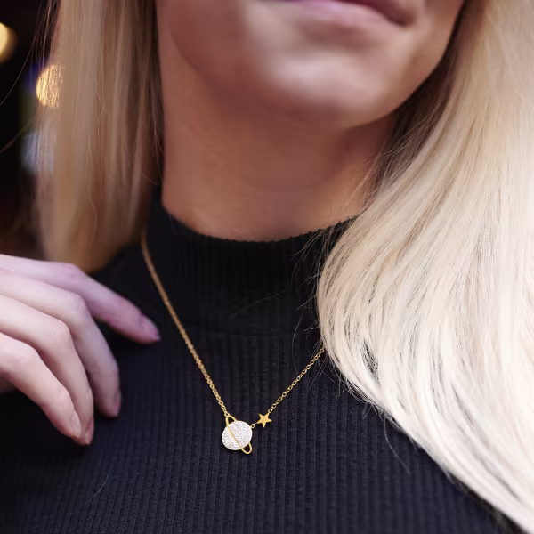 Shiny Planet, Everyday Necklace (Yellow) - Image 6