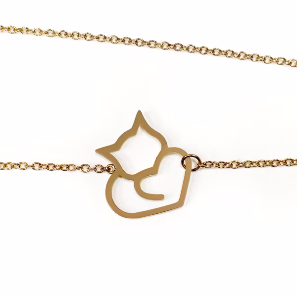 Love Cat, Everyday Necklace (Rose or Yellow) - Image 2