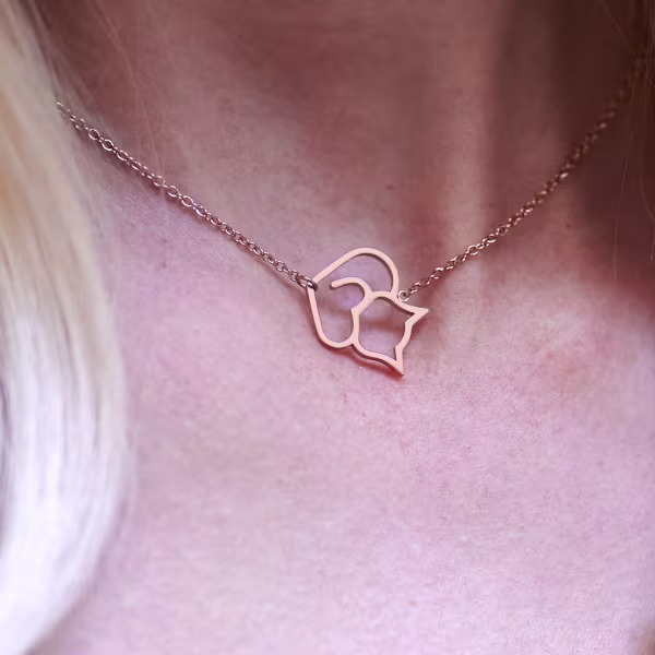 Love Cat, Everyday Necklace (Rose or Yellow) - Image 5