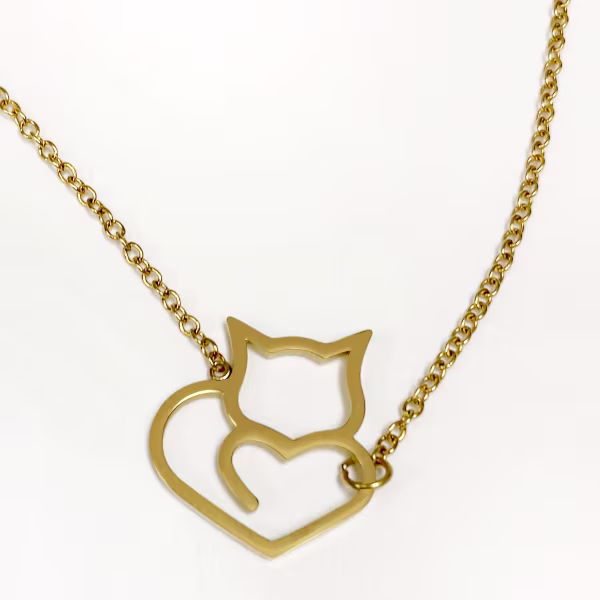 Love Cat, Everyday Necklace (Rose or Yellow) - Image 6