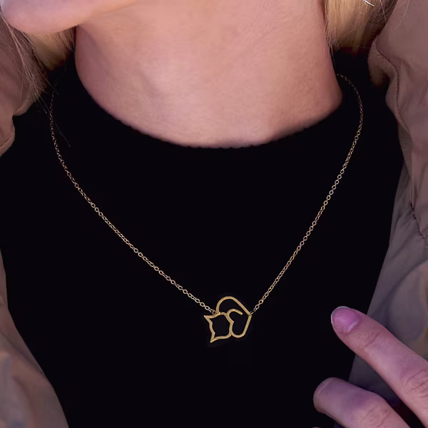Love Cat, Everyday Necklace (Rose or Yellow) - Image 10