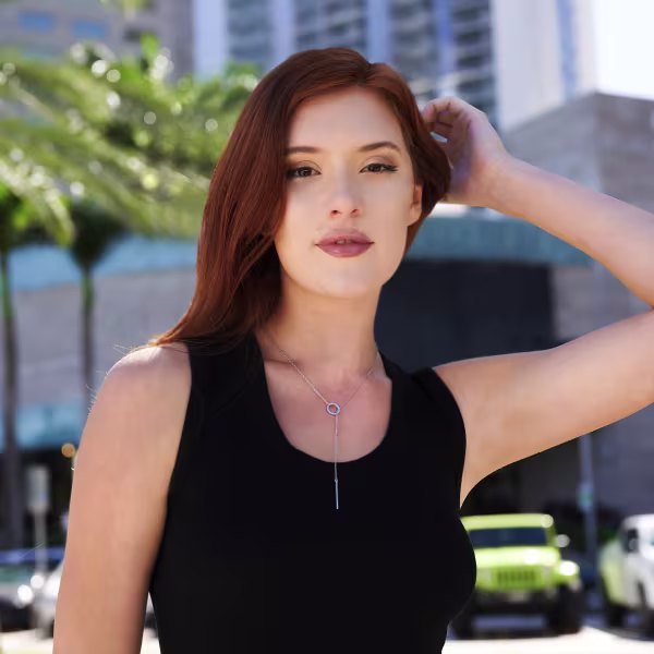 Bar Drop, Everyday Necklace (Rose or White) - Image 4