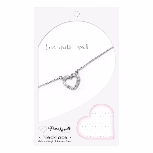 Heart Sparkly, Everyday Necklace (Rose or White) - Image 7