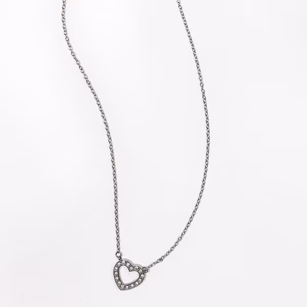 Heart Sparkly, Everyday Necklace (Rose or White) - Image 6