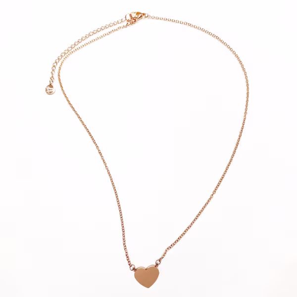 Simple Heart, Everyday Necklace (Rose or White) - Image 9