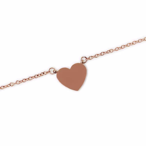 Simple Heart, Everyday Necklace (Rose or White) - Image 8