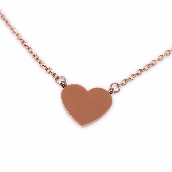 Simple Heart, Everyday Necklace (Rose or White) - Image 7