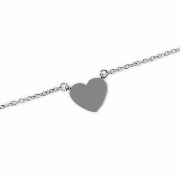 Simple Heart, Everyday Necklace (Rose or White) - Image 2