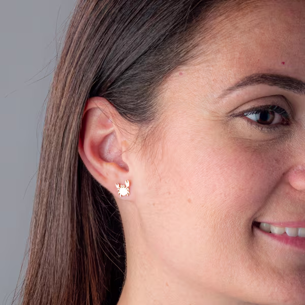 Crab, Everyday Earrings (Rose) - Image 4