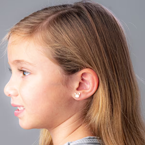 Crab, Everyday Earrings (Rose) - Image 3