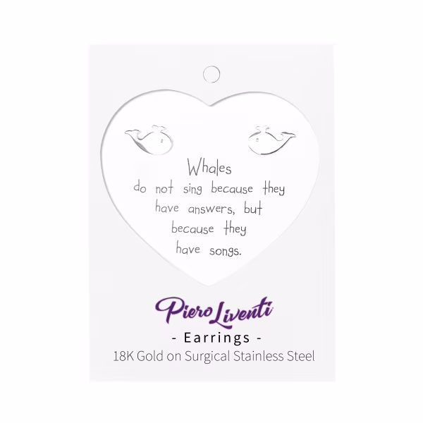 Whale, Everyday Earrings (White) - Image 2