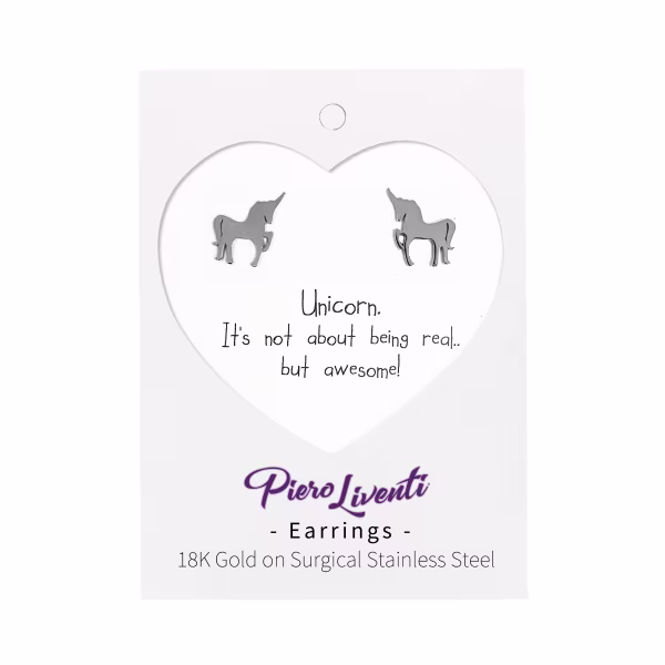 Unicorn, Everyday Earrings (Rose or White) - Image 2