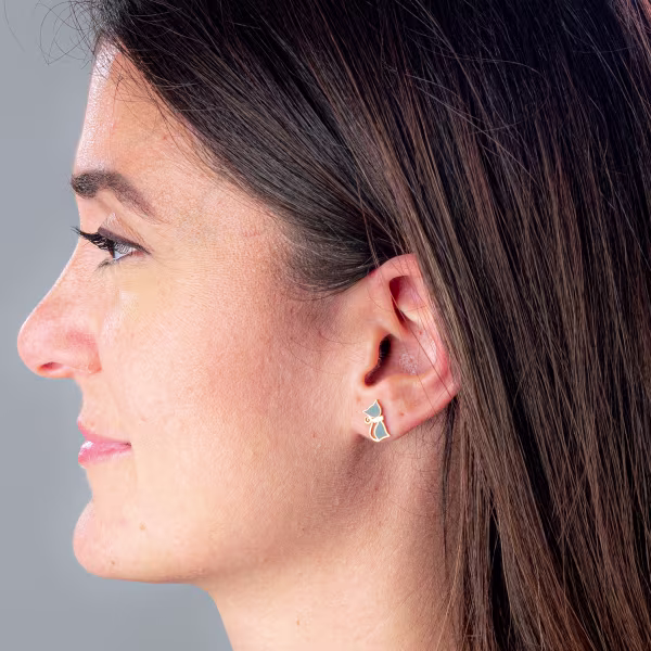 Black Cat, Everyday Earrings (Rose) - Image 3