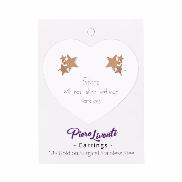 Stars, Everyday Earrings (Rose) - Image 2