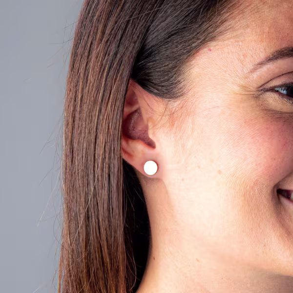 Simple Circle, Everyday Earrings (Rose) - Image 3