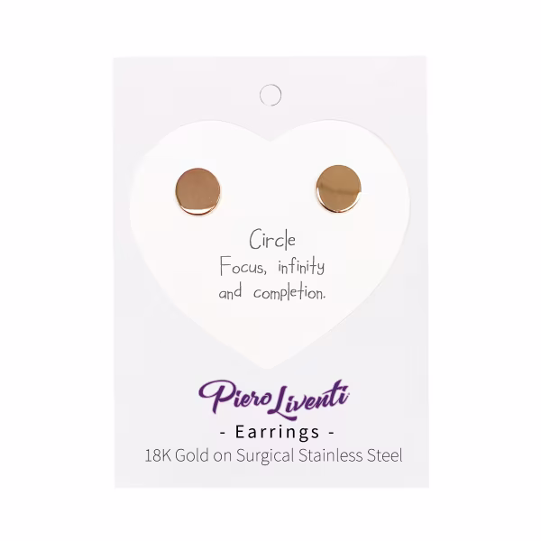 Simple Circle, Everyday Earrings (Rose) - Image 2