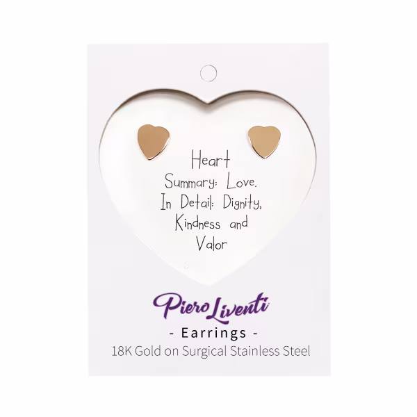 Simple Heart, Everyday Earrings (Rose) - Image 2