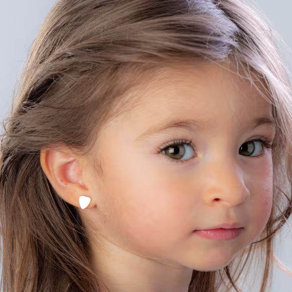 Simple Heart, Everyday Earrings (Rose) - Image 3