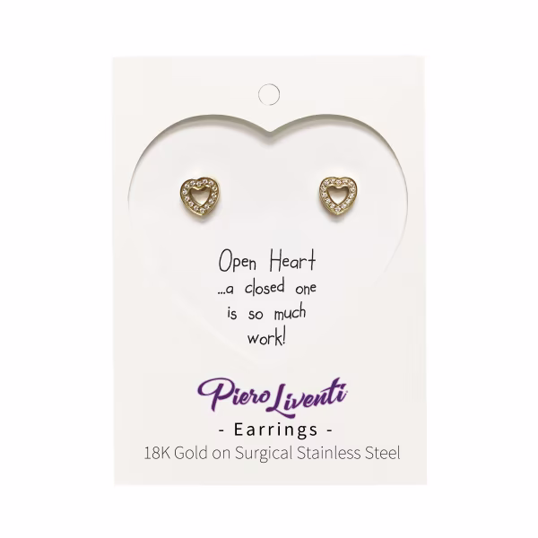Open Heart Crystals, Everyday Earrings (Rose, Yellow or White) - Image 7