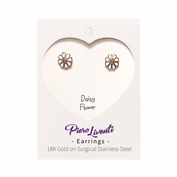 Daisy Flower, Everyday Earrings (Rose) - Image 2