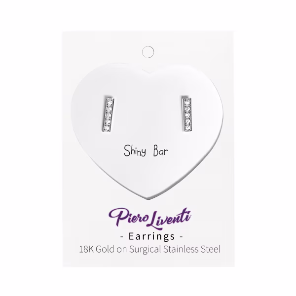 Crystals Bar, Everyday Earrings (Rose, Yellow or White) - Image 4