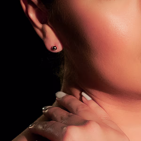 Minimal Sphere, Everyday Earrings (Rose, Yellow or White) - Image 7