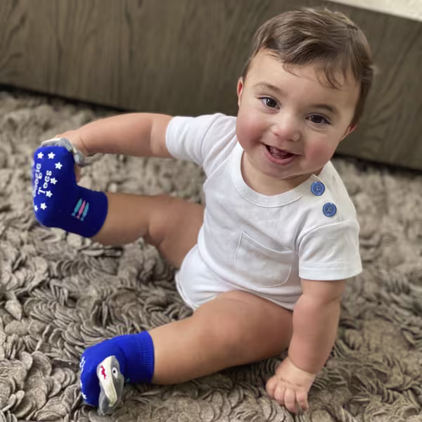 White Boogie Tees Bodysuit Tshirt - Blue Button - Image 3