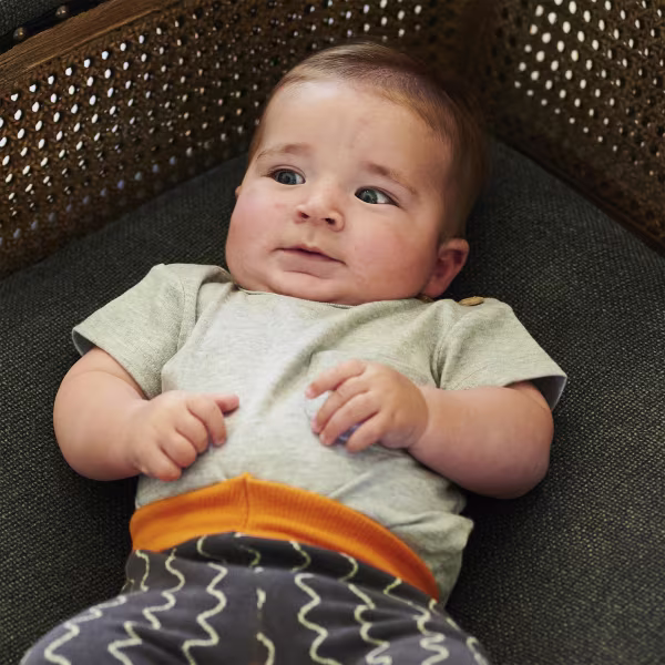 Gray Boogie Tees Bodysuit Tshirt - Natural Wood Button - Image 2