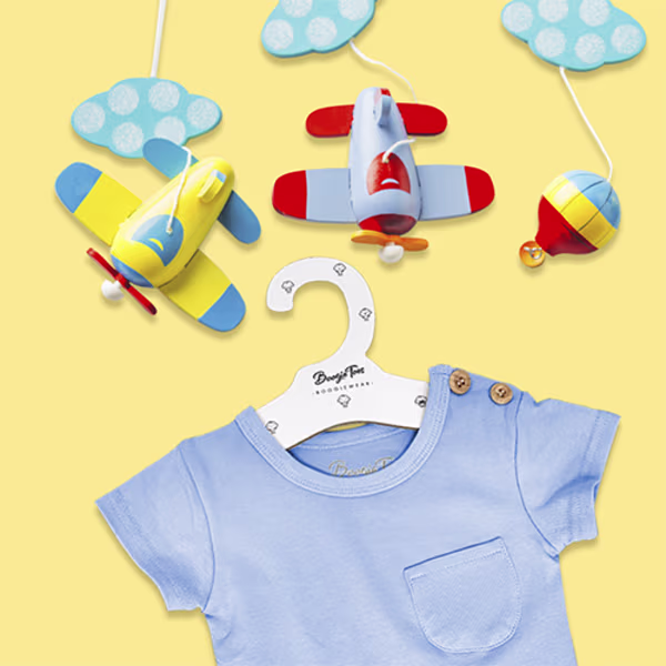 Blue Boogie Tees Bodysuit Tshirt - Natural Wood Button - Image 4