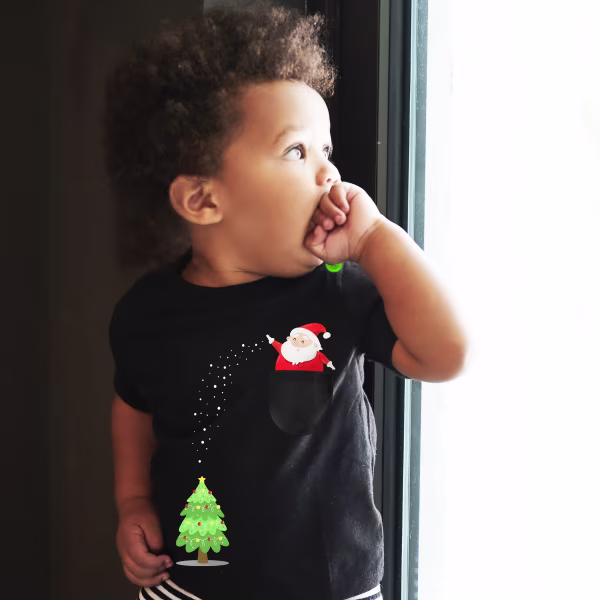 Xmas Black Boogie Tee's Crazy Pocket - Image 2